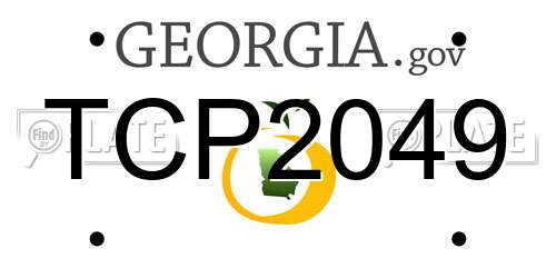 TCP2049 Georgia License Plate