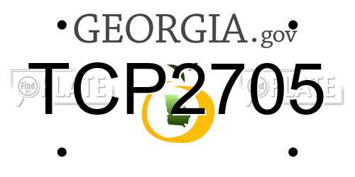 TCP2705 Georgia License Plate