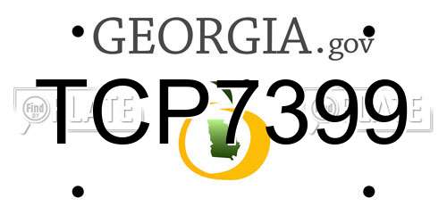 TCP7399 Georgia License Plate