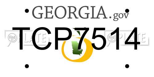 TCP7514 Georgia License Plate