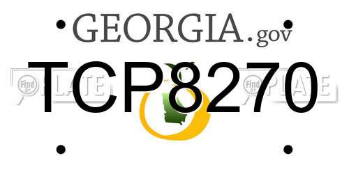 TCP8270 Georgia License Plate