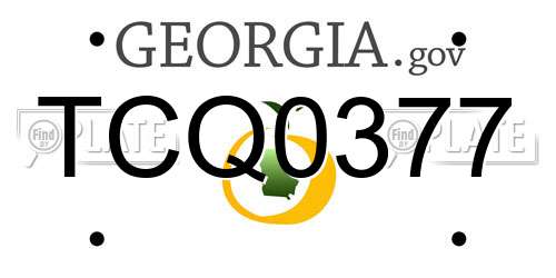 TCQ0377 Georgia License Plate