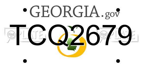 TCQ2679 Georgia License Plate