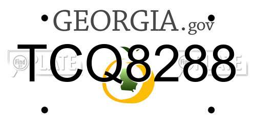 TCQ8288 Georgia License Plate