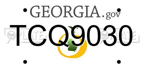 TCQ9030 Georgia License Plate