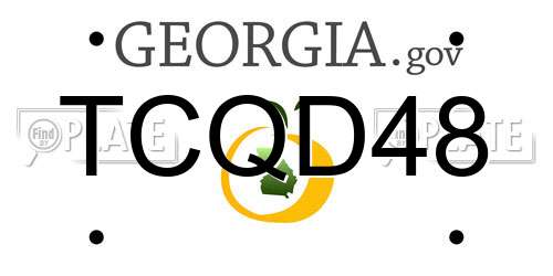 TCQD48 Georgia License Plate