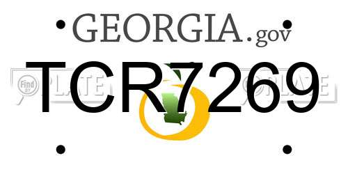 TCR7269 Georgia License Plate