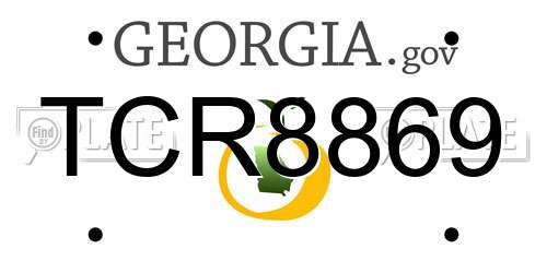 TCR8869 Georgia License Plate