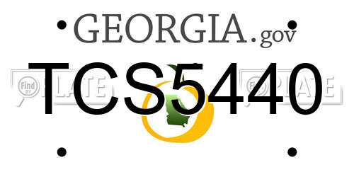 TCS5440 Georgia License Plate