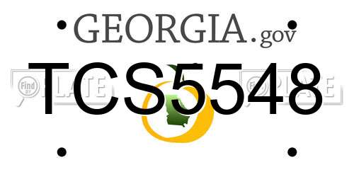 TCS5548 Georgia License Plate