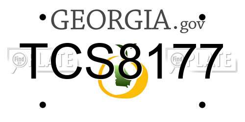 TCS8177 Georgia License Plate