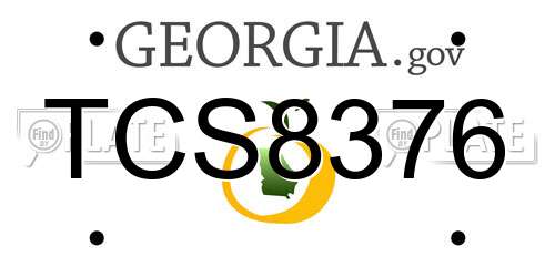 TCS8376 Georgia License Plate