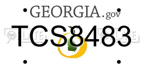 TCS8483 Georgia License Plate