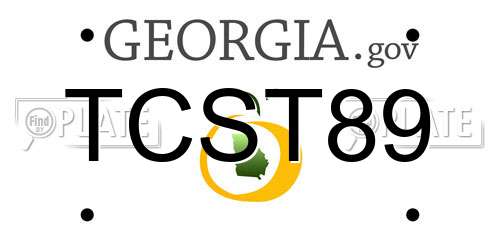TCST89 Georgia License Plate