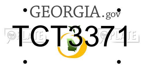 TCT3371 Georgia License Plate