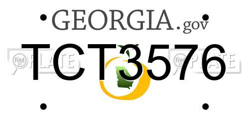 TCT3576 Georgia License Plate