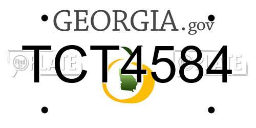 TCT4584 Georgia License Plate