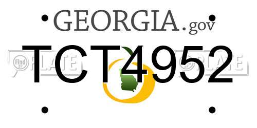 TCT4952 Georgia License Plate