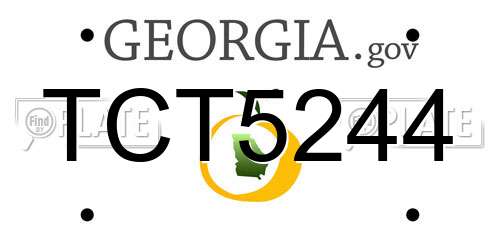 TCT5244 Georgia License Plate
