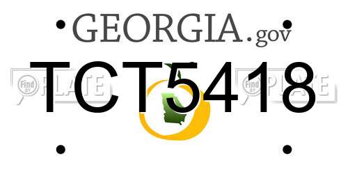 TCT5418 Georgia License Plate