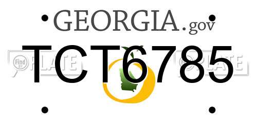 TCT6785 Georgia License Plate