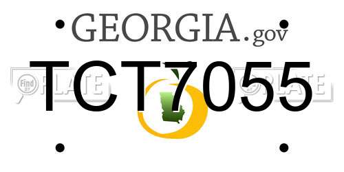TCT7055 Georgia License Plate