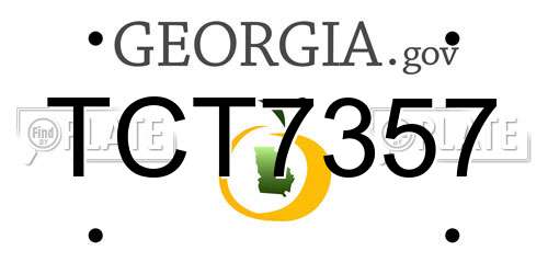 TCT7357 Georgia License Plate