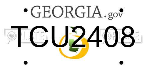 TCU2408 Georgia License Plate