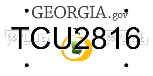 TCU2816 Georgia License Plate