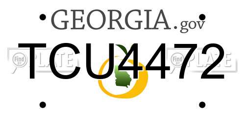 TCU4472 Georgia License Plate