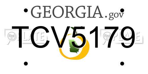 TCV5179 Georgia License Plate