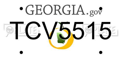 TCV5515 Georgia License Plate