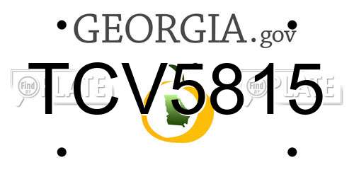 TCV5815 Georgia License Plate