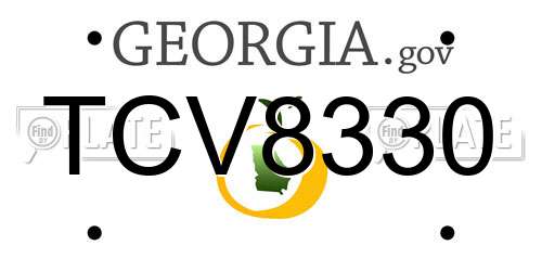 TCV8330 Georgia License Plate