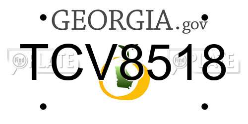 TCV8518 Georgia License Plate