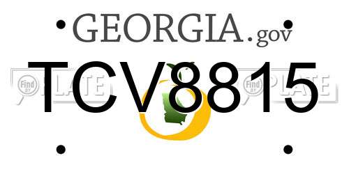 TCV8815 Georgia License Plate