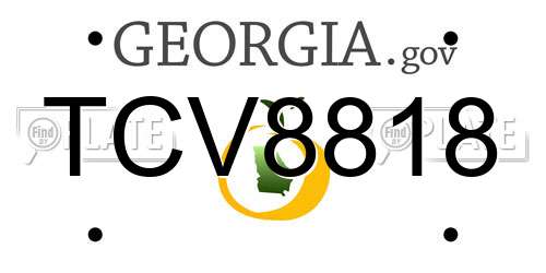TCV8818 Georgia License Plate