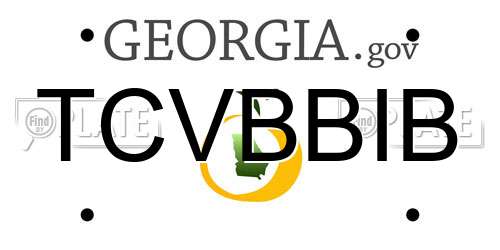TCVBBIB Georgia License Plate