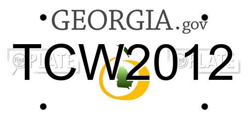 TCW2012 Georgia License Plate