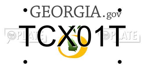TCX01T Georgia License Plate