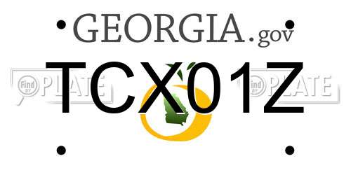 TCX01Z Georgia License Plate
