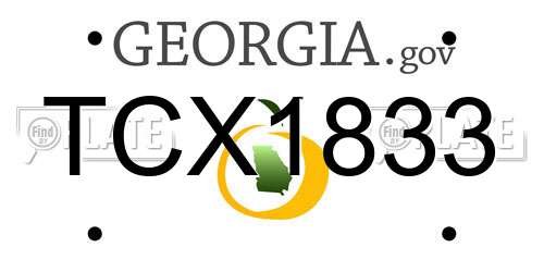 TCX1833 Georgia License Plate