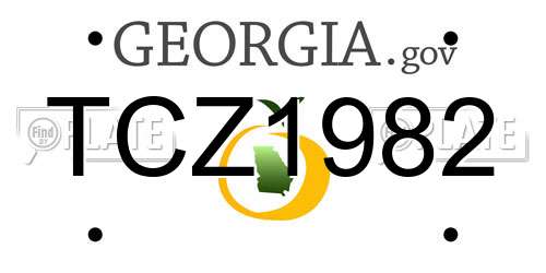 TCZ1982 Georgia License Plate
