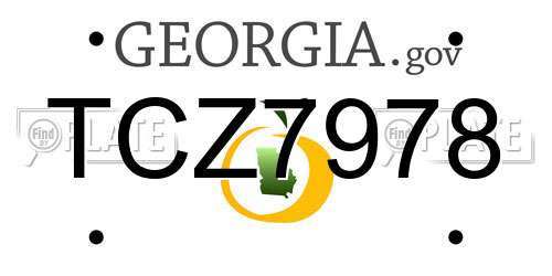TCZ7978 Georgia License Plate