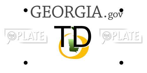 TD Georgia License Plate