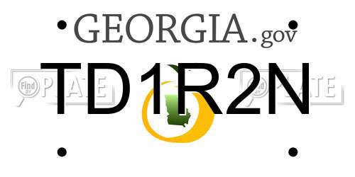 TD1R2N Georgia License Plate