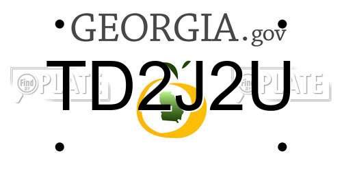 TD2J2U Georgia License Plate
