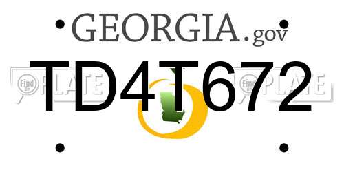 TD4T672 Georgia License Plate