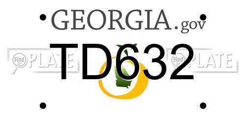 TD632 Georgia License Plate