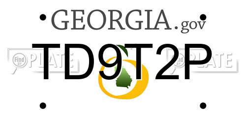TD9T2P Georgia License Plate